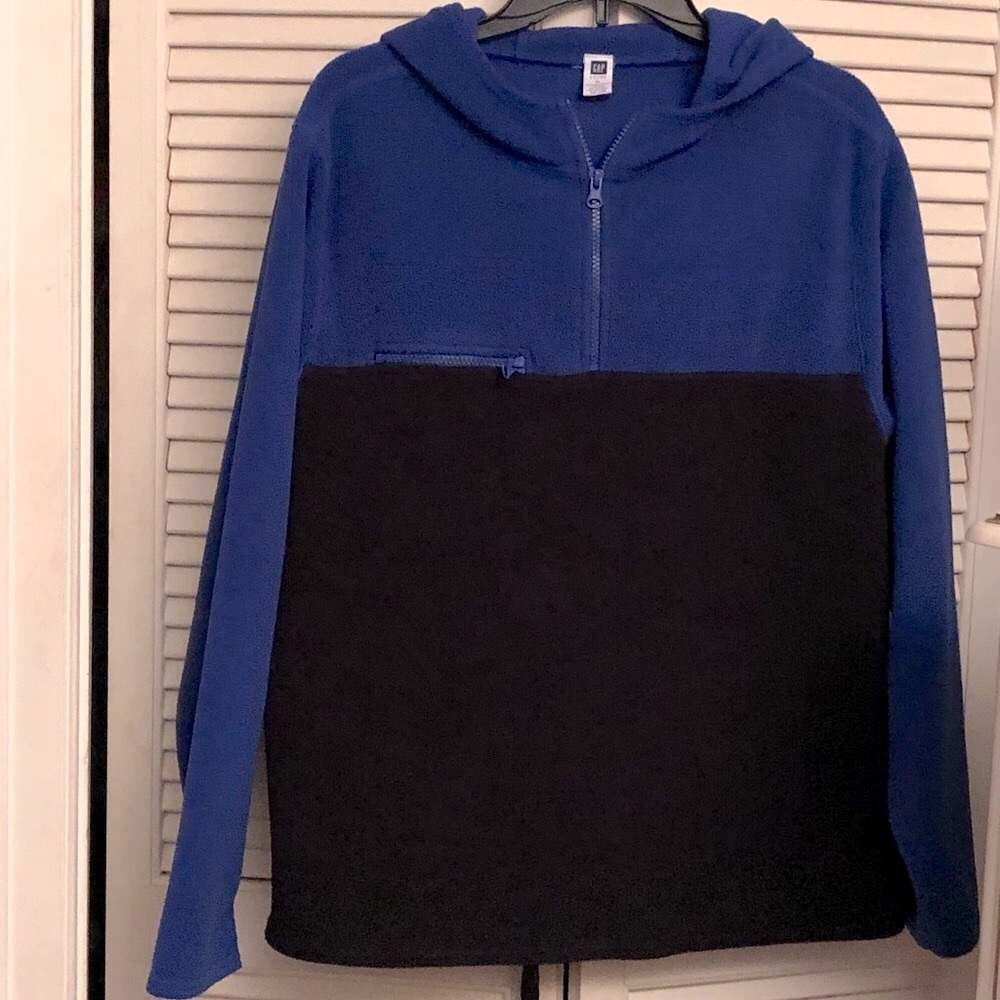 Vintage 90s GAP Quarter Zip Color Block Fleece Jacket XL